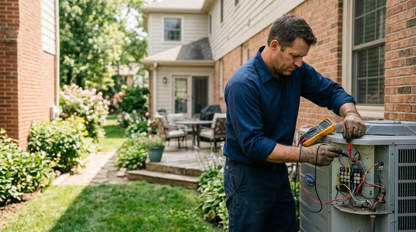 HVAC technician working near Patchogue, NY